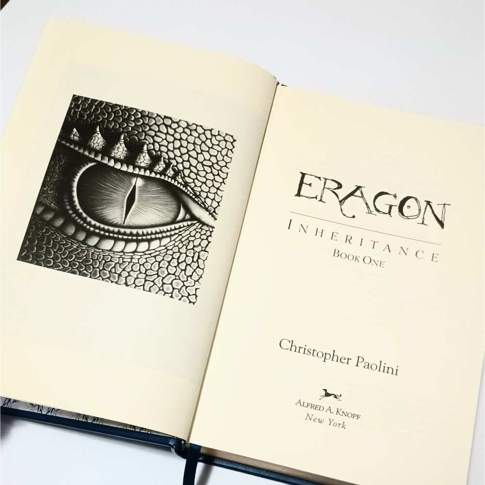 ERAGON by Christopher Paolini Deluxe Bonded Leather Collectible Edition *notes - Picture 5 of 8